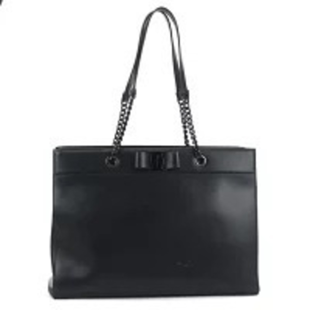 Salvatore Ferragamo Tote Bag Vara Ribbon Black Handbag